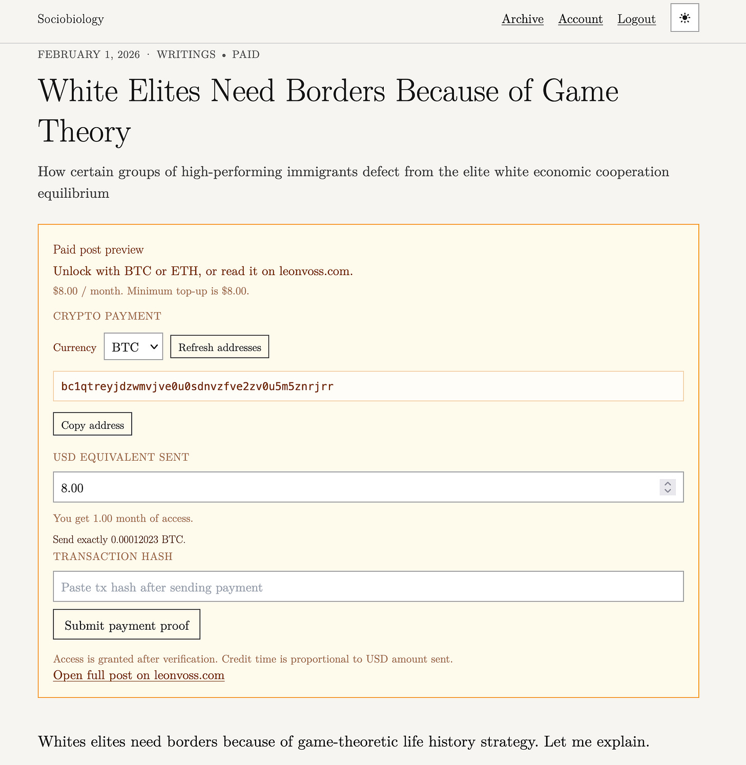Check out the new & improved Sociobiology.org
